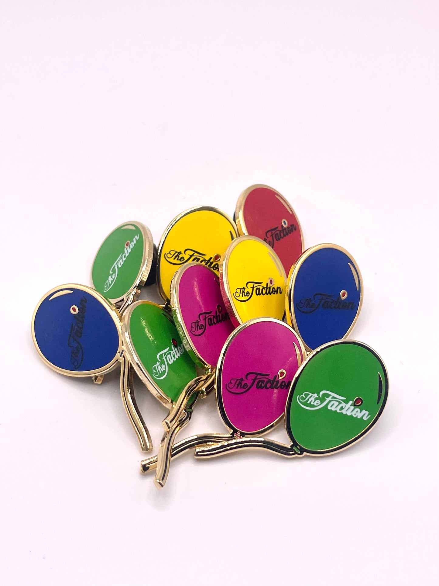 The Faction Pink Balloon Lapel Pin