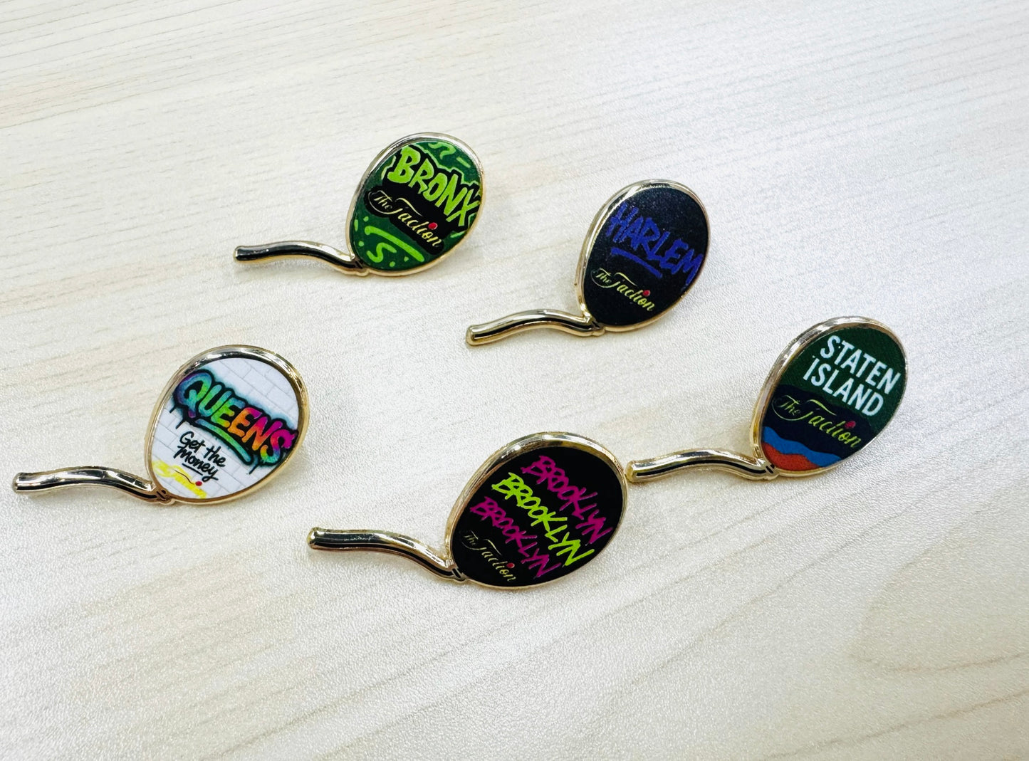 The Faction NYC Boroughs Lapel Pins Collection