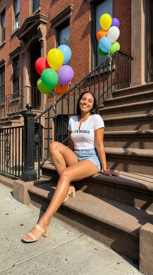 The Faction V Neck Balloons Crop Top