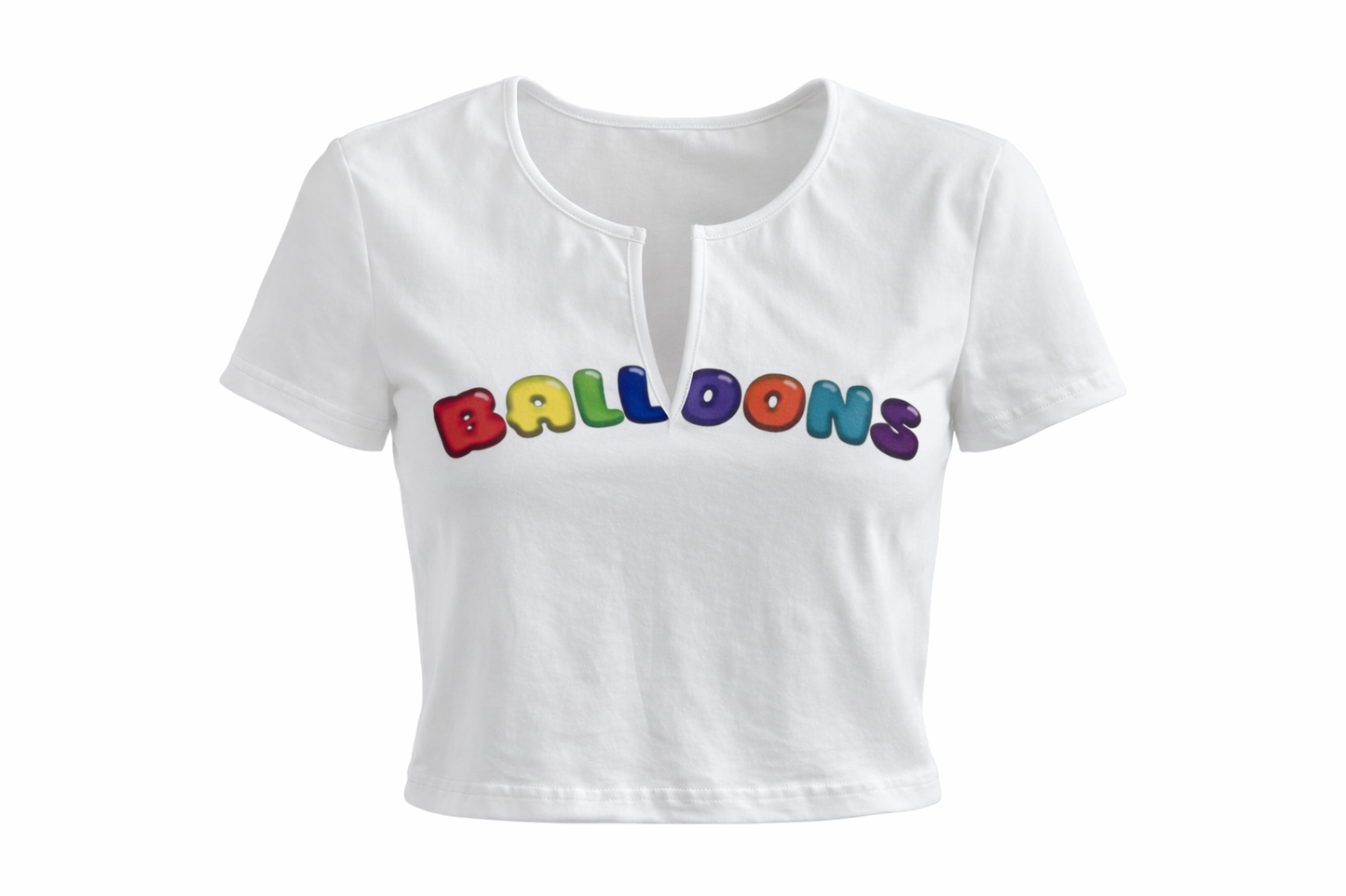 The Faction V Neck Balloons Crop Top