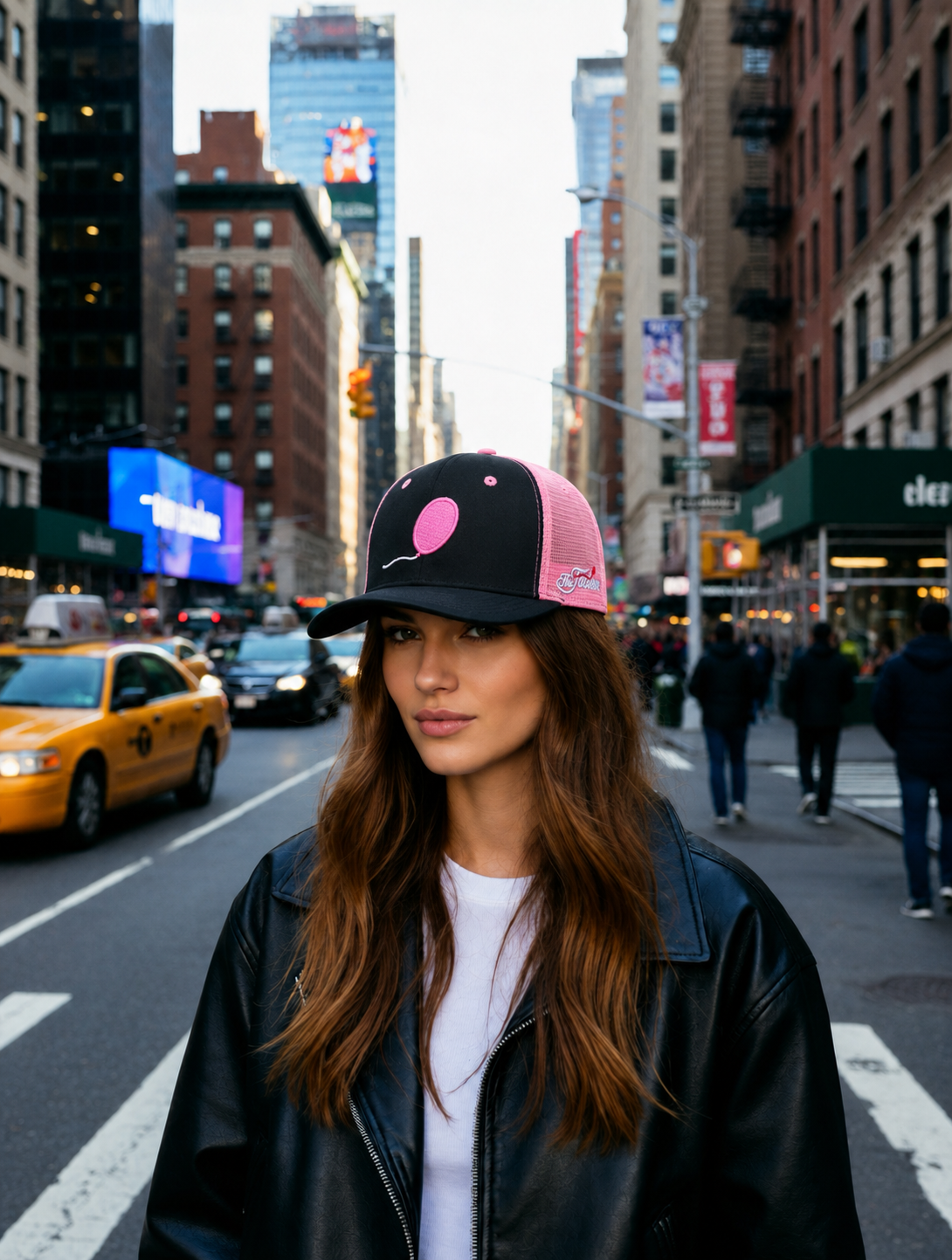The Faction NYC Pink Ascension Trucker hat