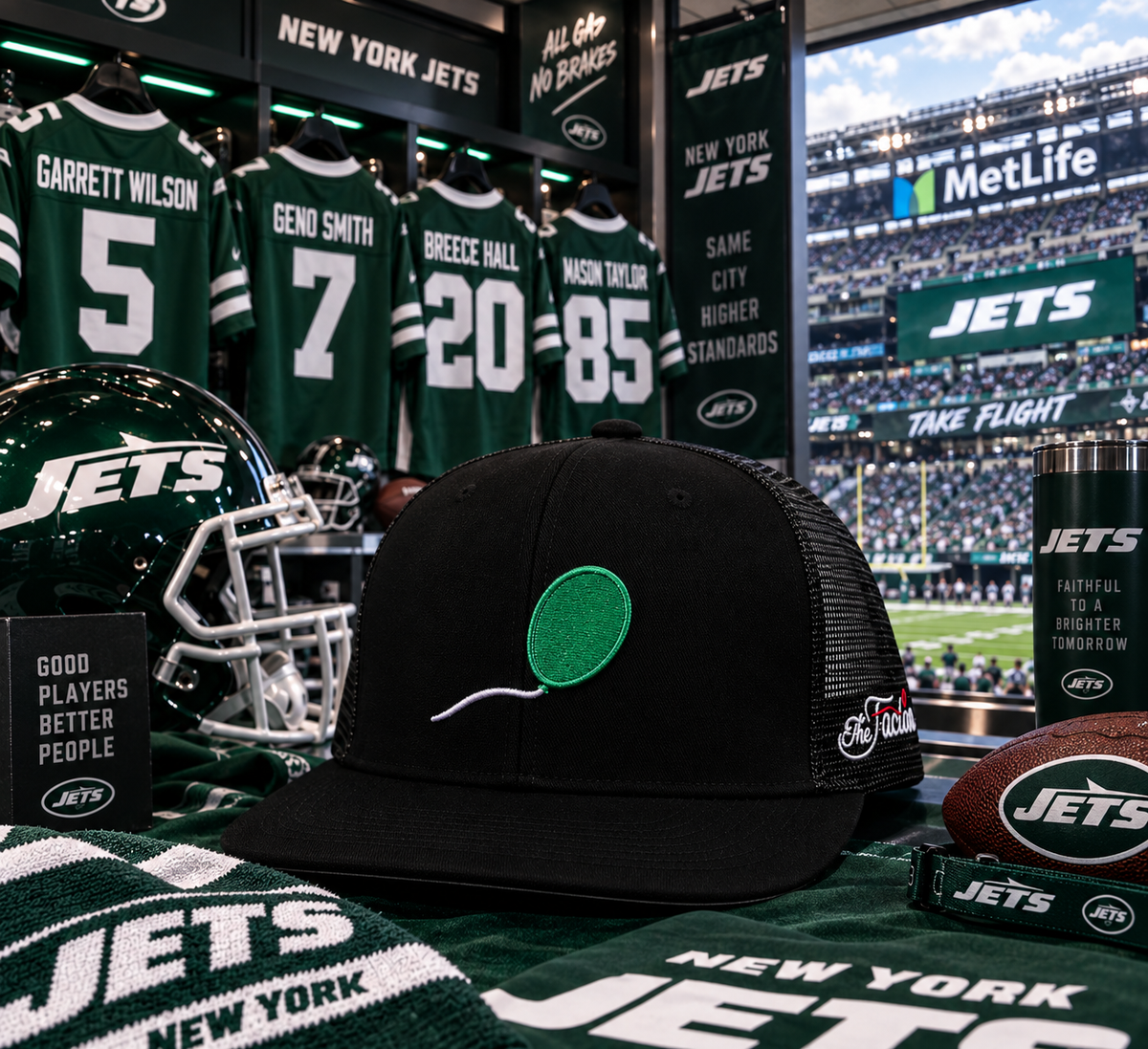 The Faction Green Balloon Trucker/Mesh hat