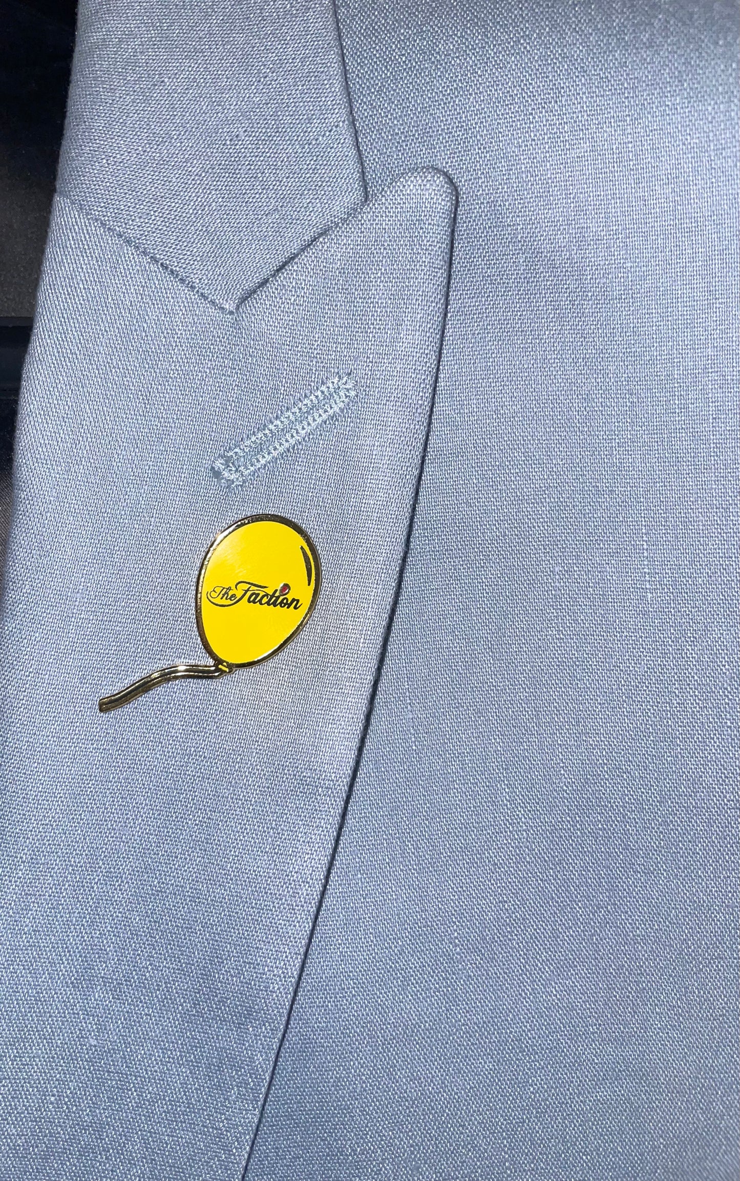 The Faction Yellow Balloon Lapel Pin